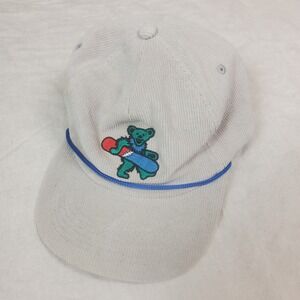 Grateful Dead Bear Corduroy Teton Gravity Research Rope Snapback Hat Snowboard